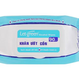 Khăn ướt cồn Let-green 90 miếng