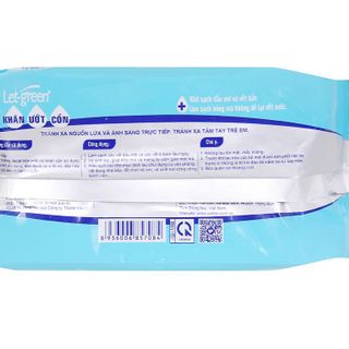 Khăn ướt cồn Let-green 90 miếng