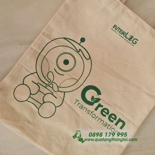 Túi Canvas in ấn logo theo yêu cầu - Túi đựng dùng cho nam lẫn nữ