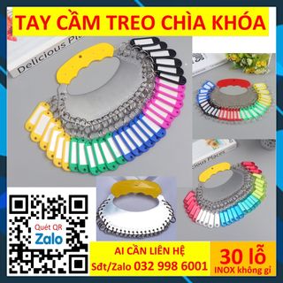 Tay cầm thẻ chìa khóa 36 lỗ Móc khóa Key tag Combo 50 Thẻ nhựa đánh dấu vali hành lý Móc chìa khóa tag name magic
