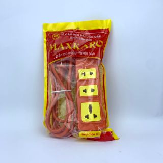 Ổ Cắm Điện dây 3m Chịu Tải Maxkaro 6000w dây dài 3m,5m (3 lỗ) - Chống vỡ, cháy