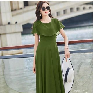 ĐẦM MAXI CỔ TRÒN BÈO- DT1724