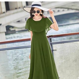 ĐẦM MAXI CỔ TRÒN BÈO- DT1724
