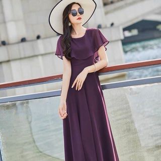 ĐẦM MAXI CỔ TRÒN BÈO- DT1724