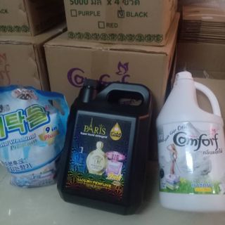Giá Sỉ Bình 5 Lít Nước Giặt Xả Thái Lan Paris 5in1 Hương Nước Hoa Pháp-Siêu Lưu Hương-Giặt Tay Hoặc Giặt Máy
