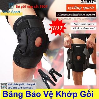 Băng đầu gối thể thao Aolikes AL 7907 chính hãng, Bó gối H5 thế hệ mới chống đứt dây chằng (1đôi) magic giá sỉ