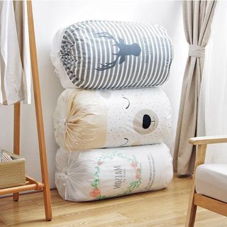 HL044- Túi đựng chăn màn túi đựng quần áo mền gối cỡ lớn 135L dây rút nhựa Peva chống thấm ẩm mốc bụi bẩn cực tốt giá sỉ