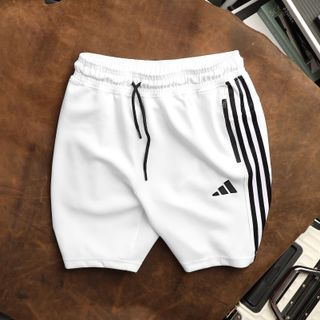 Quần short thun thể thao nam, quần đùi nam, Chất thun thể thao poly 2da chính phẩm, logo thêu Full, khoá zip xịn size từ 50kg - 88kg