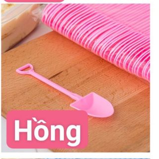 Combo 100 xẻng màu hồng dài 12cm