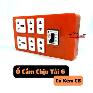 Ổ Cắm Điện Chịu Tải 6000W 6 Ổ Cắm Lõi Sứ Không Dây Có Kèm ATTOMAT giá sỉ