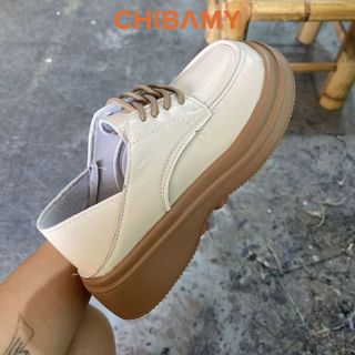 Giày Oxford nữ da mềm mịn đế cao 5cm
