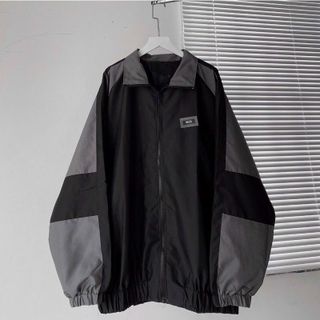 Áo khoác dù phối in chữ W2S hot trend nam nữ unisex form rộng