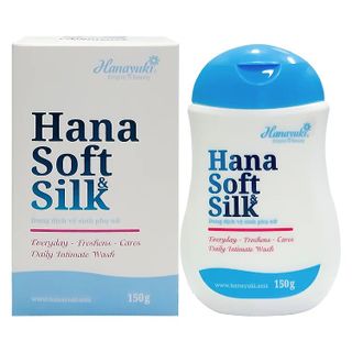 Dung dịch vệ sinh phụ nữ Hanayuki Hana Soft Silk 150g màu xanh