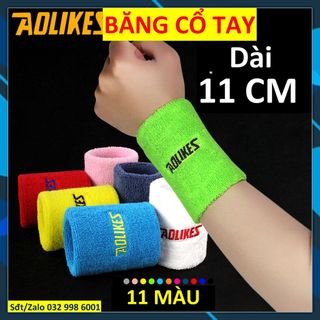Băng cổ tay thể thao thấm hút mồ hôi chính hãng Aolikes 0235 8cm 11cm Băng đô 0230 magic