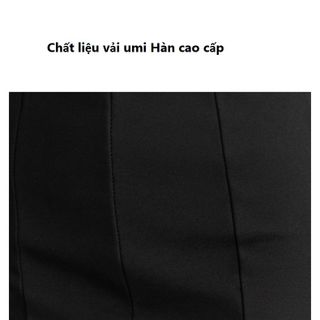 Chân váy đuôi cá dáng dài ôm body màu đen chất UMI hàn cao cấp V01