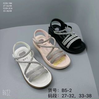 Sandal trẻ em quai đínhđá kim tuyến lấp lánh F239