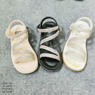 Sandal trẻ em quai đínhđá kim tuyến lấp lánh F239