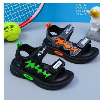 Sandal trẻ em màu đen quai dán đế nhẹ F268 giá sỉ