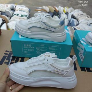 Giày thể thao nữ màu trắng chất da mềm êm chân V719
