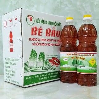 Nước Mắm Cà Ná Bé Bầu >= 15 độ đạm, thùng 6 chai nhựa 1 lít giá sỉ