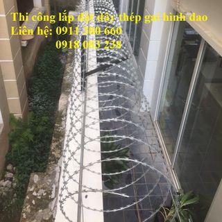 Thép gai hình dao D60 - bảo vệ nhà xưởng, xí nghiệp, quân sự, quân đội
