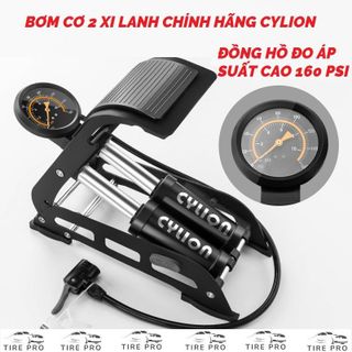 Bơm lốp xe máy, bơm lốp xe đạp, bơm 2 xilanh ống đạp