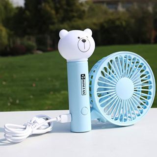 Quạt mini fan hình thú có đèn