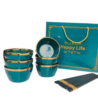 BỘ 6 CHÉN XANH CAO CẤP HAPPY LIFE