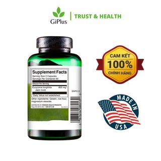 Viên Uống Hỗ Trợ Tăng Cường Sinh Lý Tongkat Ali Swanson 400mg (120 Viên/Lọ)