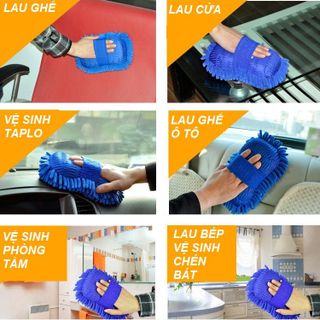 Găng tay lau xe, mút lau xe, bọt biển lau xe ô tô, xe máy
