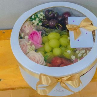 Hộp trụ tròn nắp mica trong sơn các màu