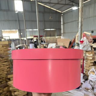 Hộp trụ tròn nắp mica trong sơn các màu