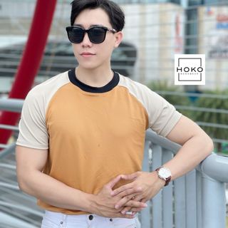 ÁO THUN NAM, ÁO CỔ TRÒN, THUN CỔ TRÒN HOKO PHỐI MÀU