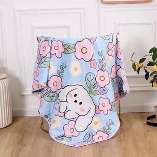 Chăn Đũi Hè Thu Trẻ Em - Mền Đắp Đi Học Hình Ngộ Nghĩnh Cho Bé Mẫu Giáo Cấp 1
