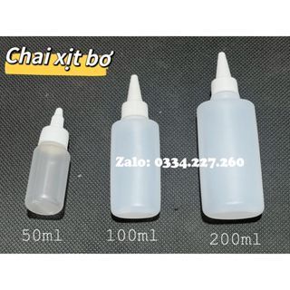 Chai nhựa đựng bơ 200ml AC mềm đầu nhọn nhỏ giọt, Chai xịt bơ, Chai đựng bơ, chai nhựa 200ml