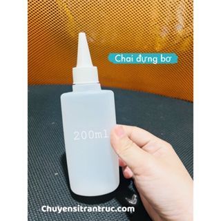 Chai nhựa đựng bơ 200ml AC mềm đầu nhọn nhỏ giọt, Chai xịt bơ, Chai đựng bơ, chai nhựa 200ml