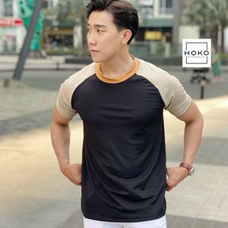 ÁO THUN NAM, THUN CỔ TRÒN PHỐI HOKO