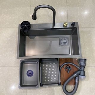 Chậu Rửa Bát 1 Hố kèm vòi rửa đa năng