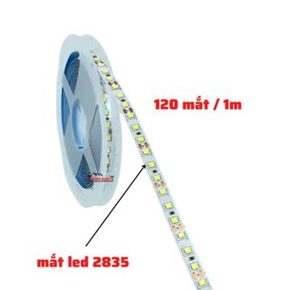 Đèn led dây 12V 2835 120 Led cuộn 5m 10W/Mét cao cấp