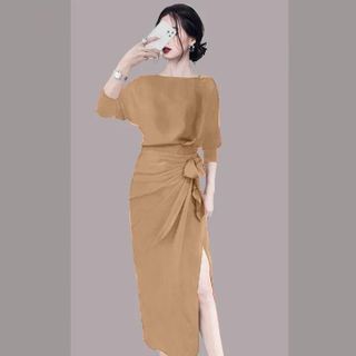 Đầm cổ thuyền nơ cao cấp hàng thiết kế
