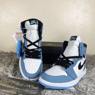 Giày jd university blue ngọc trinh cao cổ bản trung full size nam nữ 36-43 đủ phụ kiện túi hộp box bv shopchuotxinh