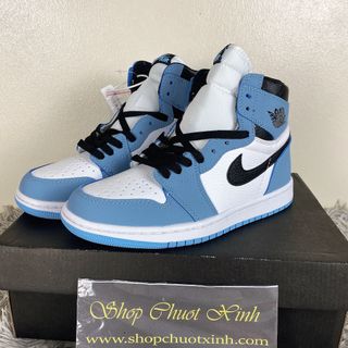 Giày jd university blue ngọc trinh cao cổ bản trung full size nam nữ 36-43 đủ phụ kiện túi hộp box bv shopchuotxinh