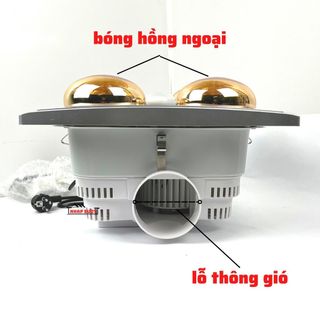 (Chính Hãng) Đèn sưởi nhà tắm 4 bóng âm trần Heizen HE-4BR