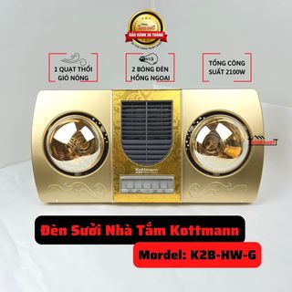 (Chính Hãng) Đèn sưởi nhà tắm Kottmann K2B-HW-G sưởi gió giá sỉ
