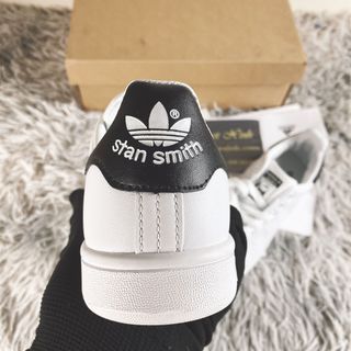Giày sneaker stanmith trắng gót đen, stanmith white back bản trung cao cấp full phụ kiện túi hộp bill box shopchuotxinh