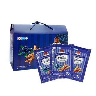 Nước hồng sâm Việt quất Hansusam Hàn Quốc hộp 20 gói - thùng 5 hộp