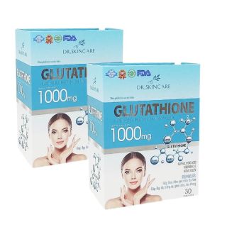 Viên Uông GLUTATHIONE 1000mg viên uống trắng da nâng tông tức thì giảm sạm nám mờ nhăn chống lão hoá