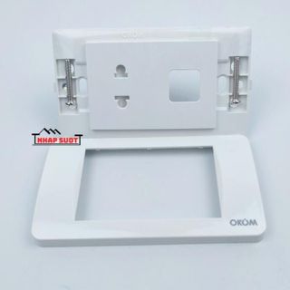 Mặt Ổ Cắm Điện Âm Tường OKOM Vinakip Có Màng Che (1 ổ 1 lỗ, 1 ổ 2 lỗ) OKOM
