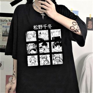 Áo Thun Unisex Form Rộng Tay Lỡ In AniMe