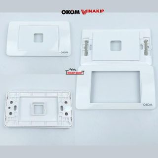 Mặt 1,2,3,4,5,6 Lỗ OKOM Sử Dụng Cho Hạt Công Tắc Vuông Nhỏ (có thể lắp vừa hạt công tắc vuông của sino,vanlock,lioa)